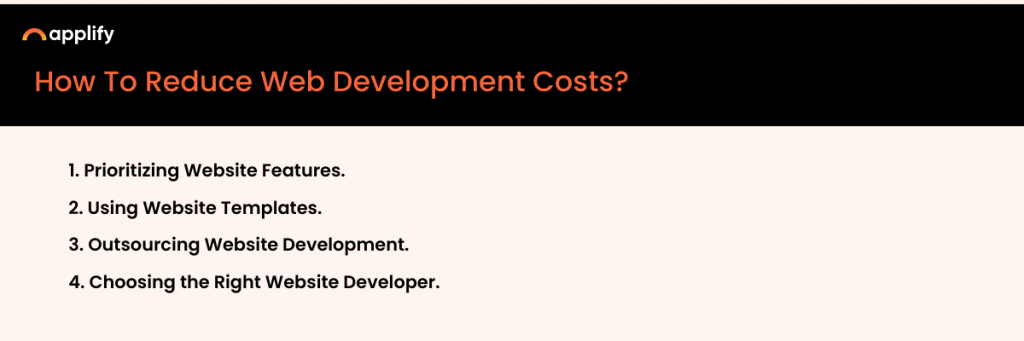 How To Reduce Web Development Costs